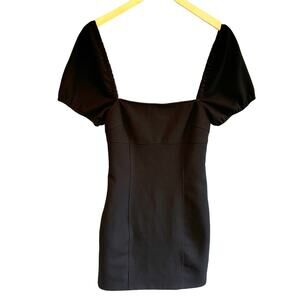 Cinq a Sept Black Off the Shoulder Bodycon Mini Dress - size 2